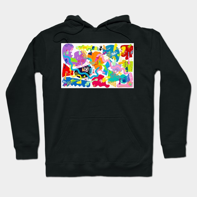 Let's Keep it Moving - My Original Art Hoodie by MikeMargolisArt